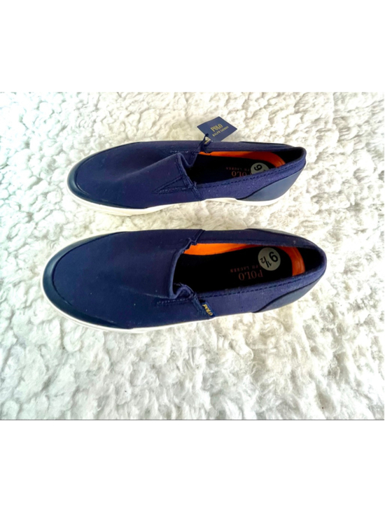 NWOB Polo Ralph Lauren Men Navy Slip on Canvas Loafers Size 9.5D main image 6